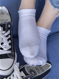 NO.080 Sweet Pea - Canvas shoes, White cotton Socks, Shredded Meat (special Edition)(43)